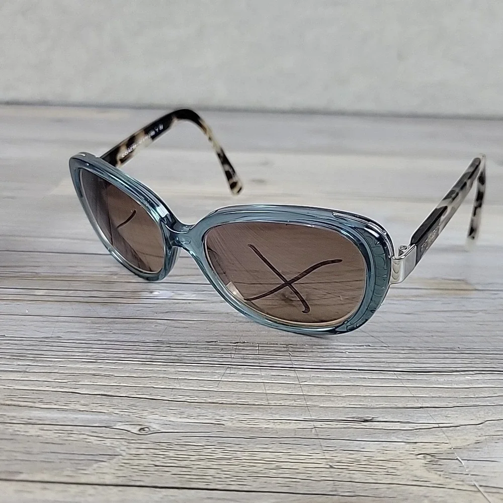 COACH HC 8172 5370D0 CRYSTAL TEAL SNOW LEOPARD TORT‎ 56-16-140 FRAMES ONLY